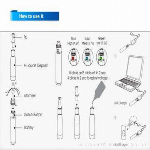 Hot Blister E-cigarettes CE5 in Blister Pack with 1.6mL Capacity/Customized Specifications Welcomed